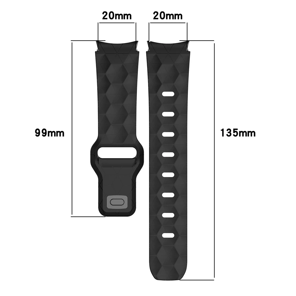 1pc Football-print Silicone Strap with Reverse Buckle 20*99*135mm Band for Samsung Galaxy Watch FE watch6 watch5 watch4