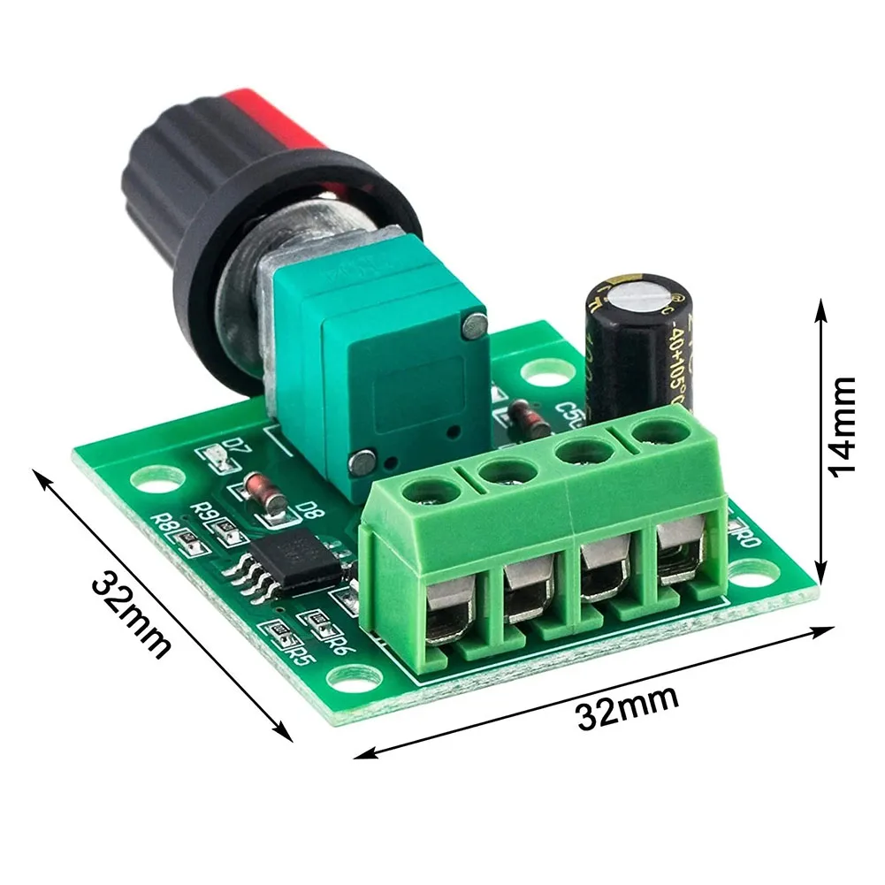 2A Motorregelaar Grootte Ongeveer 32 32 12 mm Laagspanning Snelheidsregelaar Schakelfunctie Continue uitgangsstroom