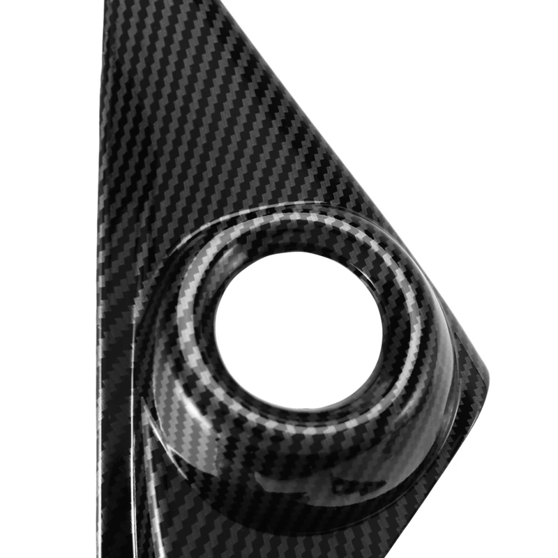 3X ABS Carbon Fiber Interior Front Door Speaker Window A Pillar Cover Trim For Honda Civic 2016-2019 Sedan 10Th Gen 2-Pc image 5