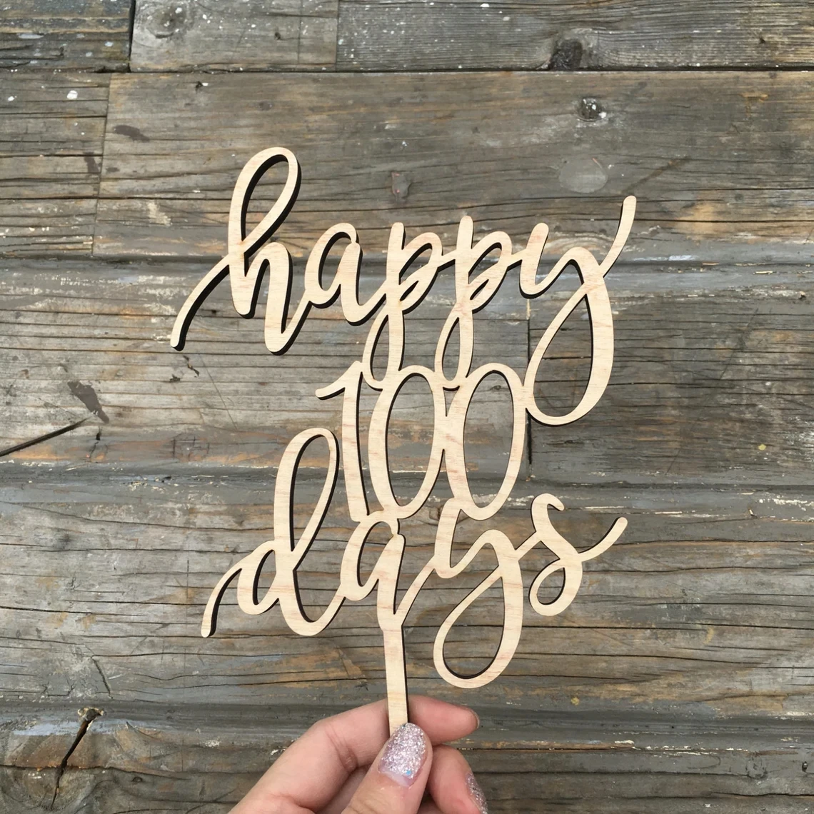 

Happy 100 Days Cake Topper ,Baby Cake Topper, Baby Shower Topper, 100th Day Wedding Toppers ,100 day wedding anniversary