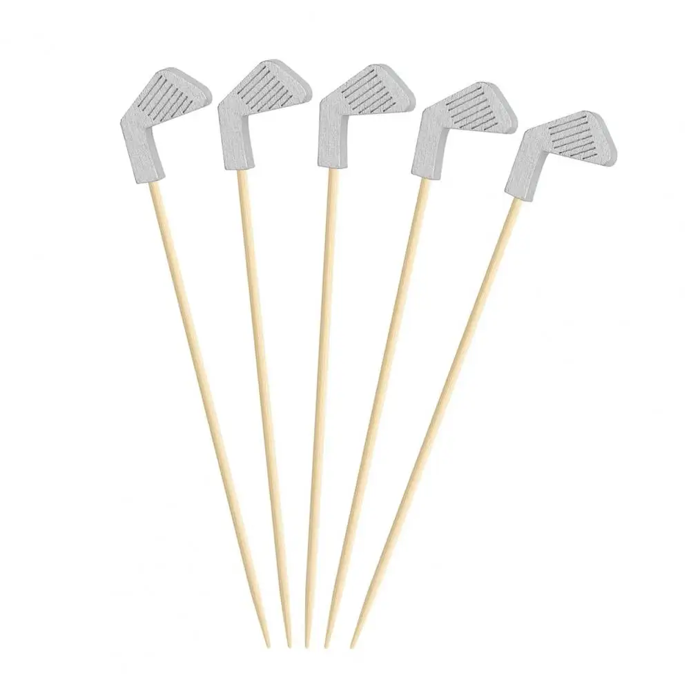 Palillos de Cóctel con Diseño de Palo de Golf de 4.7 Pulgadas, Palillos para Frutas con Punta de Palo de Golf, Palillos para Aperitivos, para Sándwiches, Hamburguesas, Queso, Aceitunas