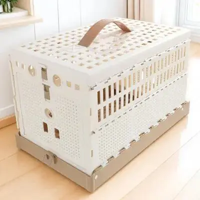 

Foldable Plastic Pigeon Cage Durable Scratch Resistant Cage for Pigeon Domestication Training and Portable Transportation