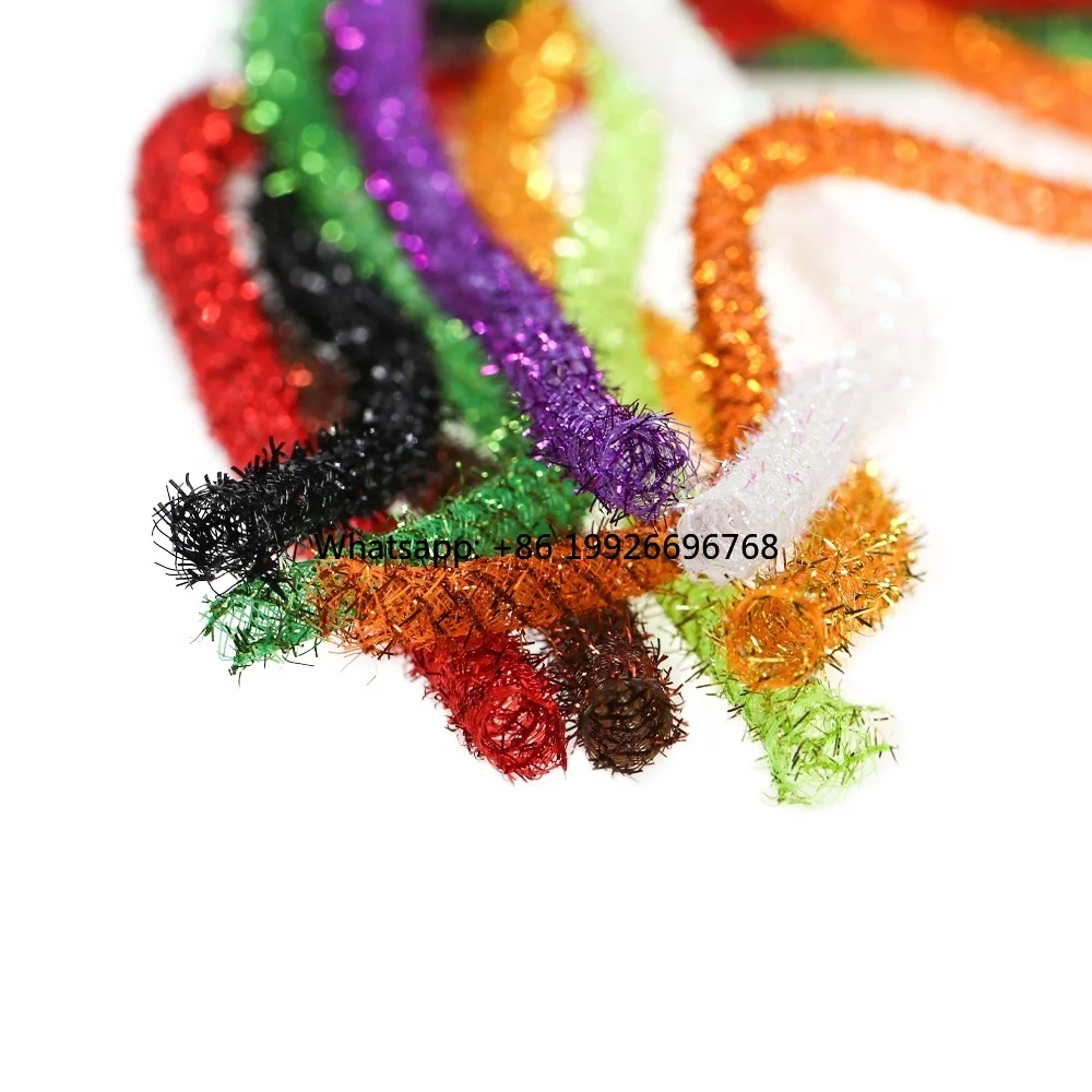 

Mylar Braid Tube Tinsel Flashabou Tinsel Mylar Mesh Tube Minnow Streamer Baitfish Fly Tying Material Fishing Lures manufacturer