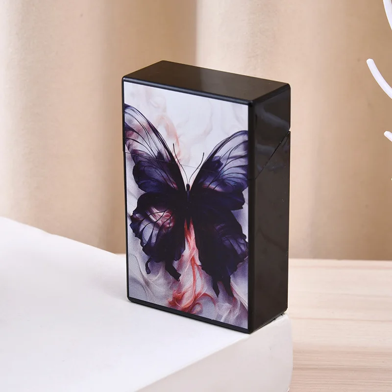 2024 New Cute Style Cat Butterfly Pattern Cigarette box For women men 8mm Cigarettes Case Holders Moisture-proof Smoking Tools