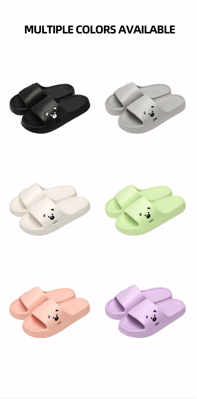 Summer Home Use EVA Slippers for Women Cute Cartoon Design Indoor Comfortable Slip-On Shoes