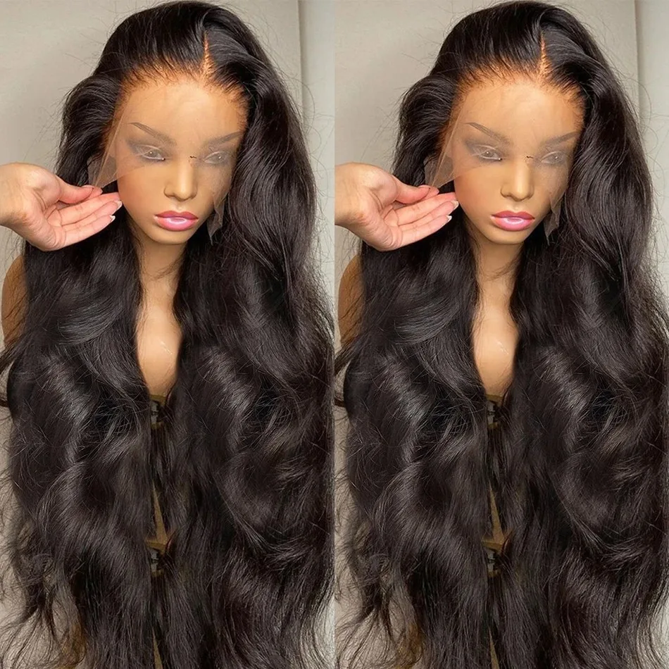 

180 Density 13x6 Body Wave Lace Front Wig Brazilian 30 40 Inch HD Transparent 13x4 Lace Frontal Human Hair Wigs For Black Women