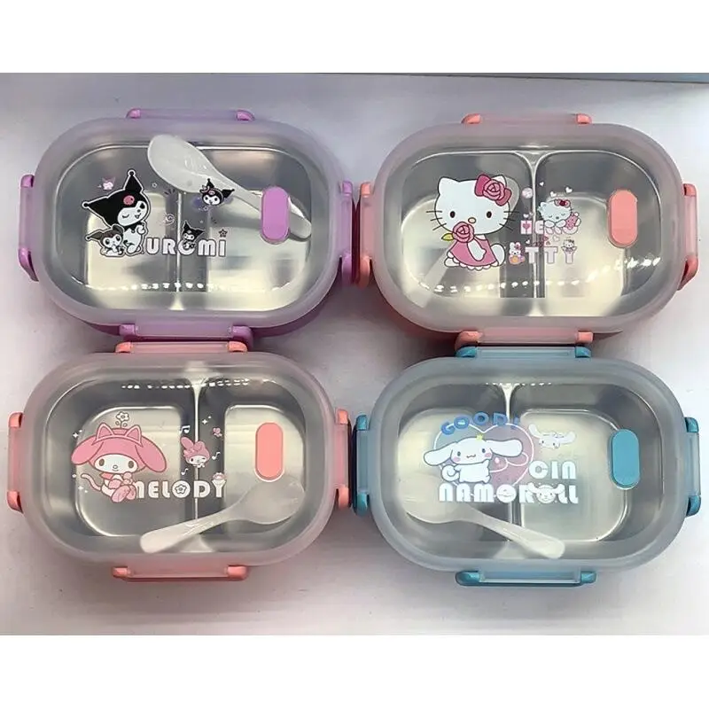 

Sanrio Kuromi My Melody Hello Kitty Ланч-бокс Хит-продукт Новый продукт Kawaii Мультфильм Большая емкость Кампус Студент Взрослый Милый