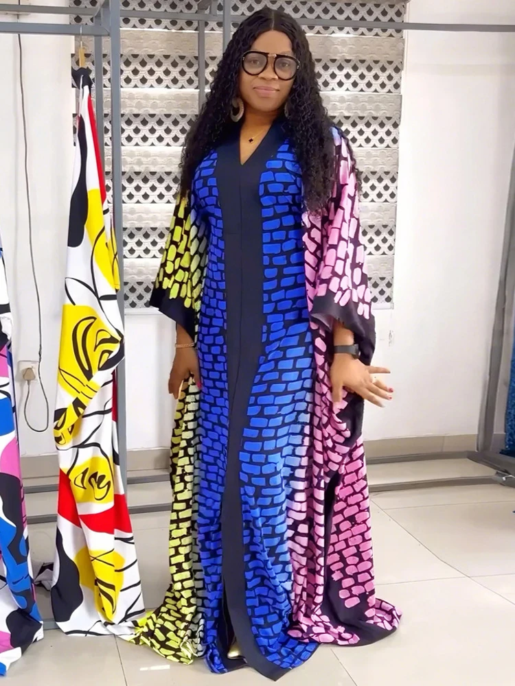 Abito tradizionale da donna africana Abiti con stampa Ankara Dashiki Dubai Turchia Abaya Abito da sera per feste Abbigliamento africano Boubou