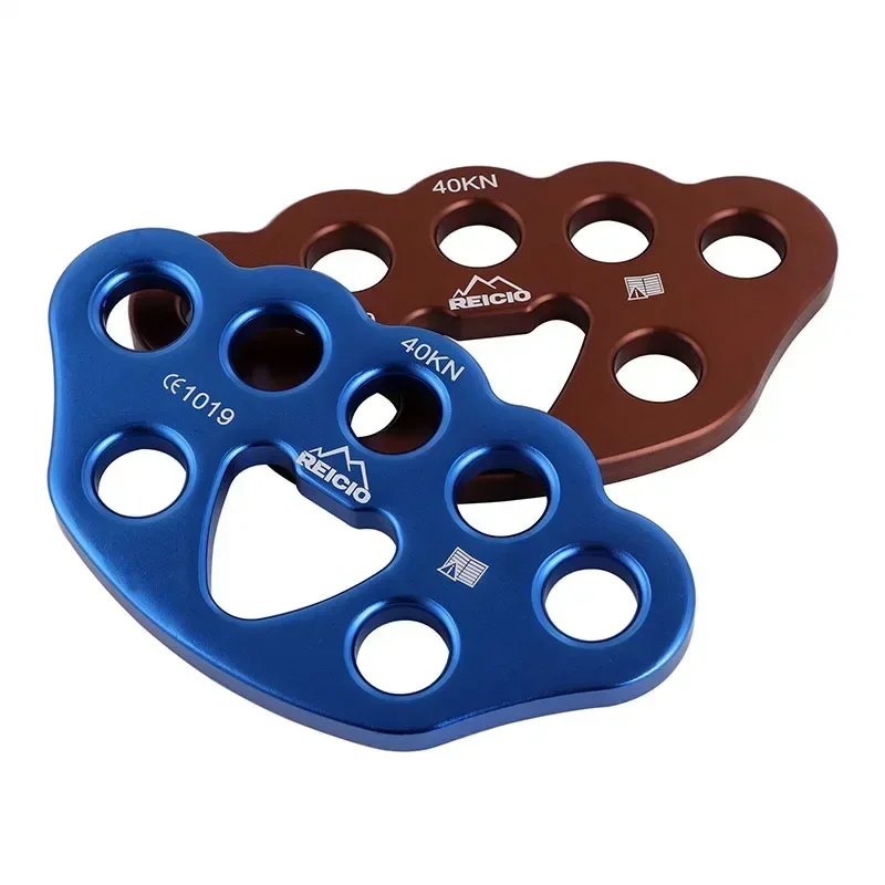 2024 Cheap Price 40KN 8-hole Multi Anchor Point Climbing Rigging Plate Multi Anchor Point Survival Gear