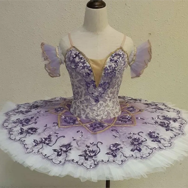 High Quality Adult Performance Competition Wear Ombre Purple Professional Ballet Costumes