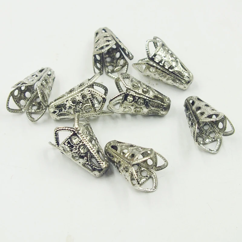 500piece/lot DIY jewelry accessories 10 * 16mm wine cup receptacle four leaf trumpet bead cap pendant bead spacer receptacle