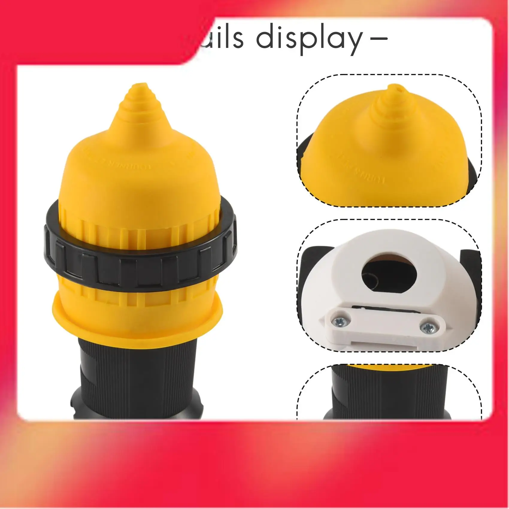 

3Pcs 125V Rv Power Twist Lock Plug Inlet 30Amp Female Locking Connector With Cover Rv Power Socket Waterproof Cover Set-M54K