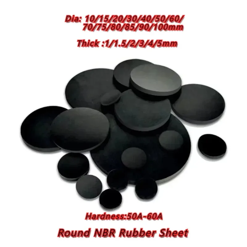 Nitrile Rubber Seal Gaskets 10pcs, Solid Round NBR O-Ring, Dia 10-100mm Thickness 1-5mm, Oil Resistance Sealing Washer Pad