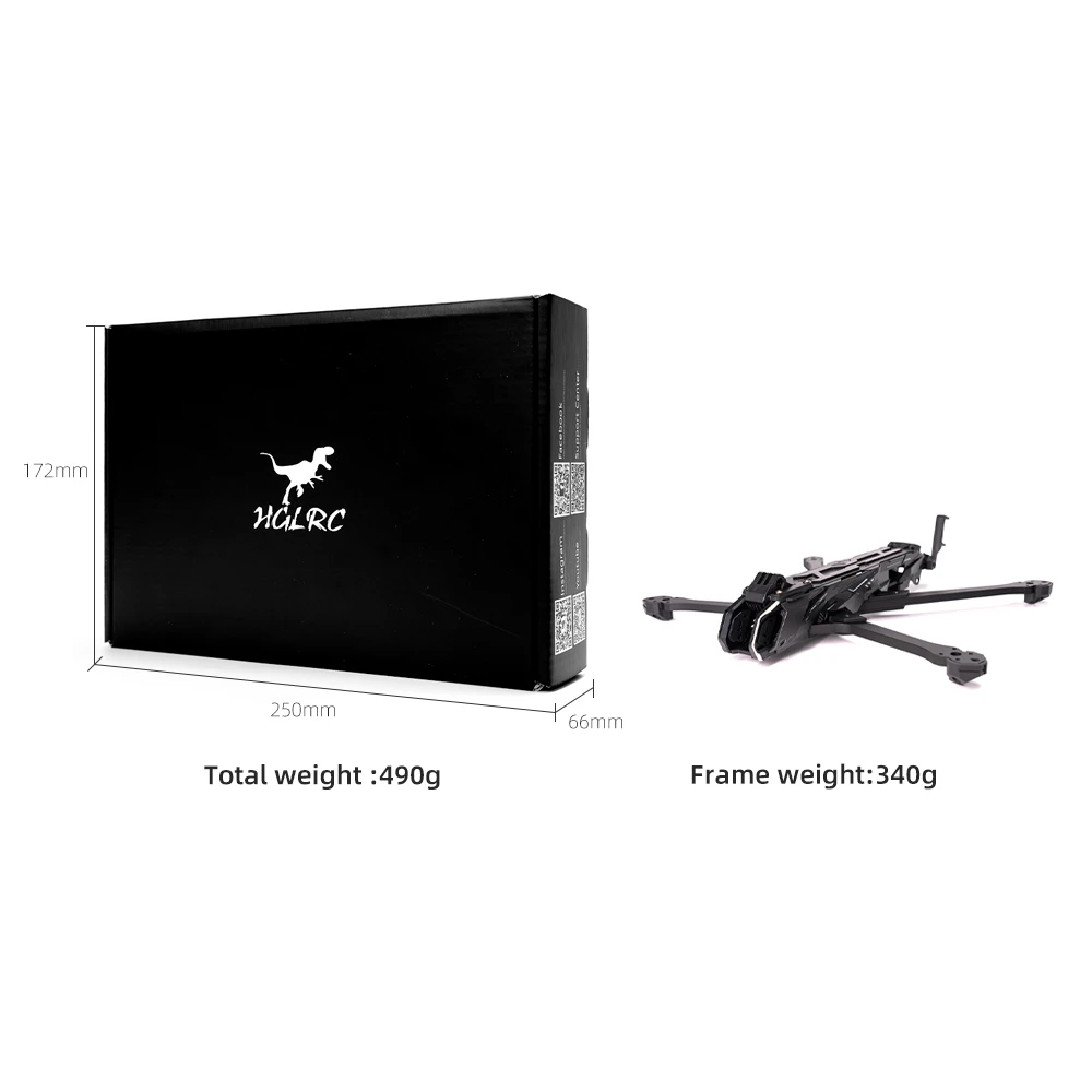 

HGLRC Nblade Pro 7-inch FPV Frame Dual-use for Freestyle and Cinematic Expansion Points High Payload & Long Flight Time RC Parts