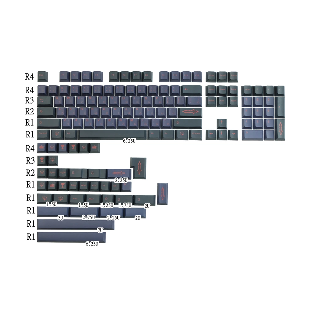 

GMK Alter Keycaps PBT DYE- Sublimation Cherry Profile Keycap 142 Keys For MX Switch Mechanical Keyboard 60% 68% 80% Layout