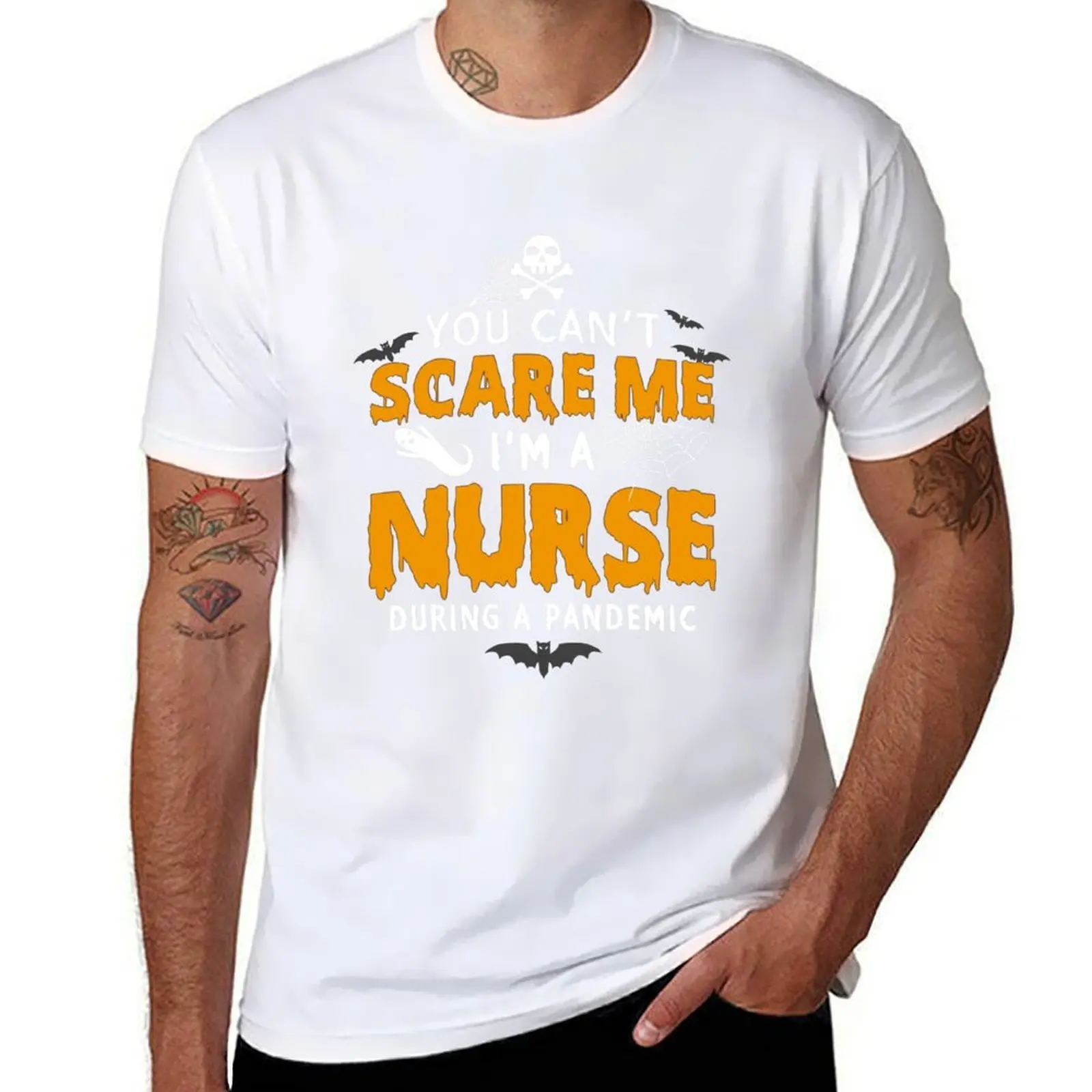 

You Can't Scare Me I'm A Nurse During A Pandemic Funny 2020 Halloween T-Shirt t shirts for man graphic tees T-Shirt