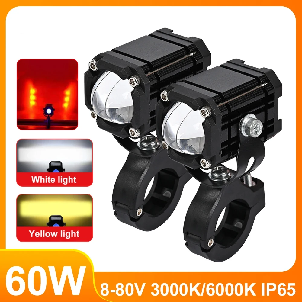 

Universal Motorcycles Headlight Fog Light Led Auxiliary Driving Lamp For BMW R 1200GS R1250GS ADV F800GS K1600 Honda CRF1000L