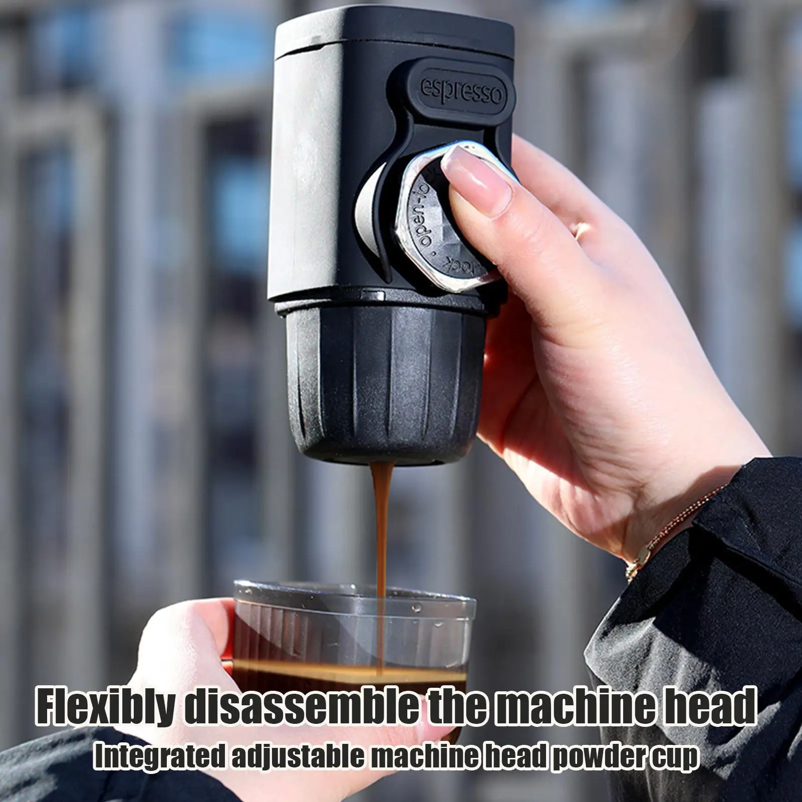 

Travel Coffee Maker Car Coffee Maker Reusable Grinder Hand-Pressed Serve Machine For Kitchen Camping Car Outdoor Indoor