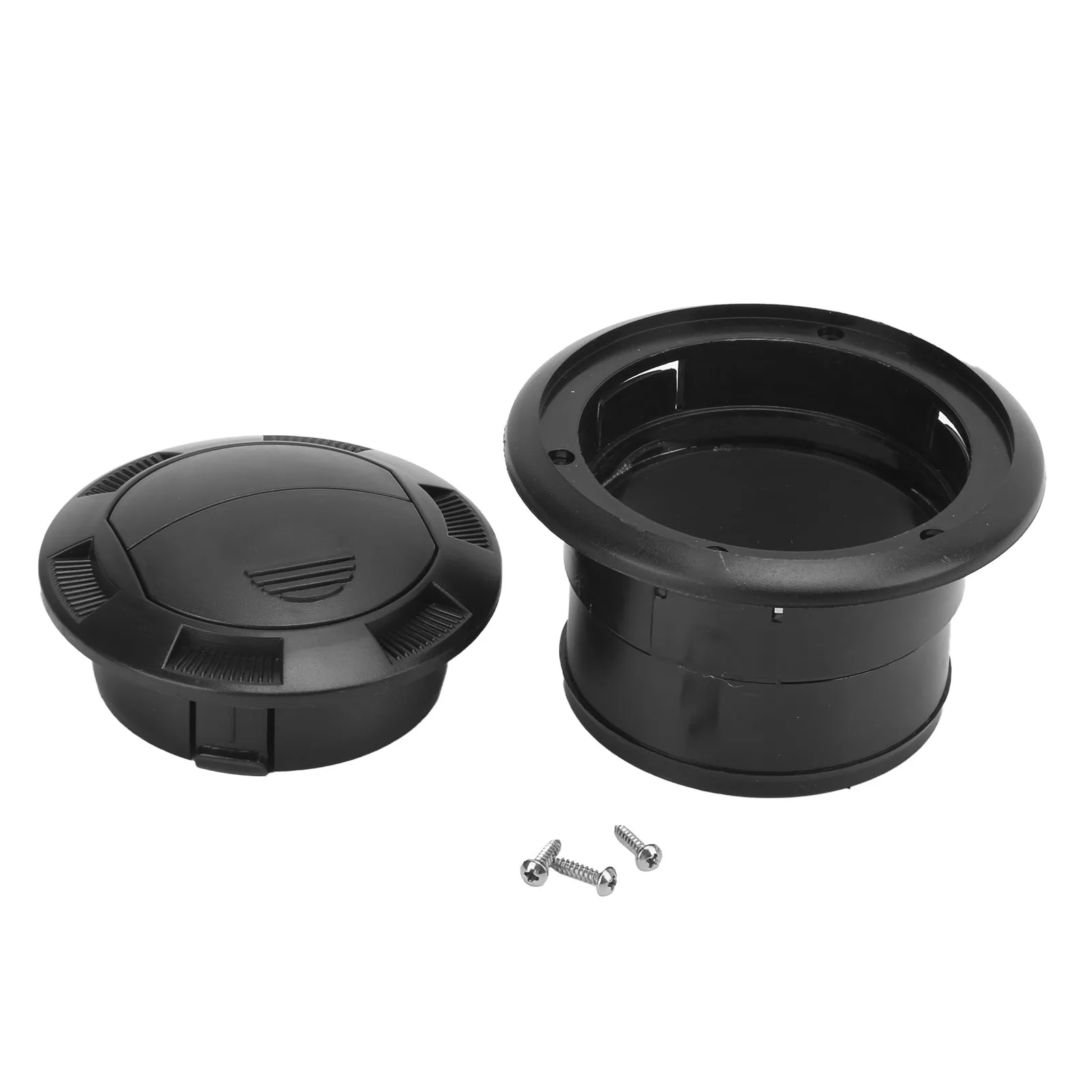 75mm Dashboard Air Conditioning Deflector Outlet Black Round Vent Universal for Bus RV Car Air Conditioning Vent