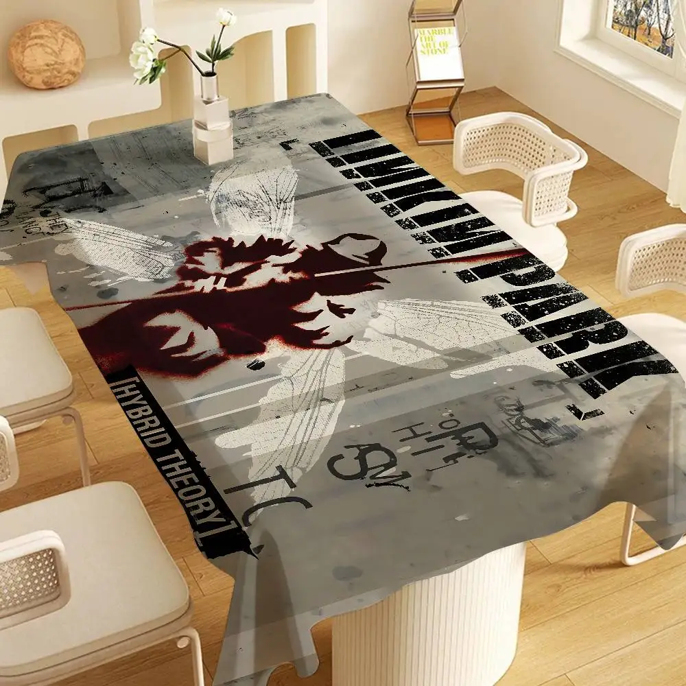 L-Linkin P-Park Famous Band Tablecloth Waterproof Stain Resistant Party Decoration Restaurant Cafe Dining Tablecloths 90X140cm
