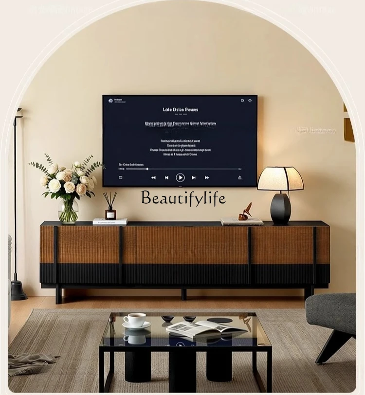 

Retro style solid wood TV cabinet Middle ancient style living room storage TV cabinet