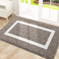 Homaxy-alfombrilla para puerta interior, resistente a la suciedad, para entrada, exterior, suave, cocina, suelo antideslizante, pie limpio, absorbente, baño