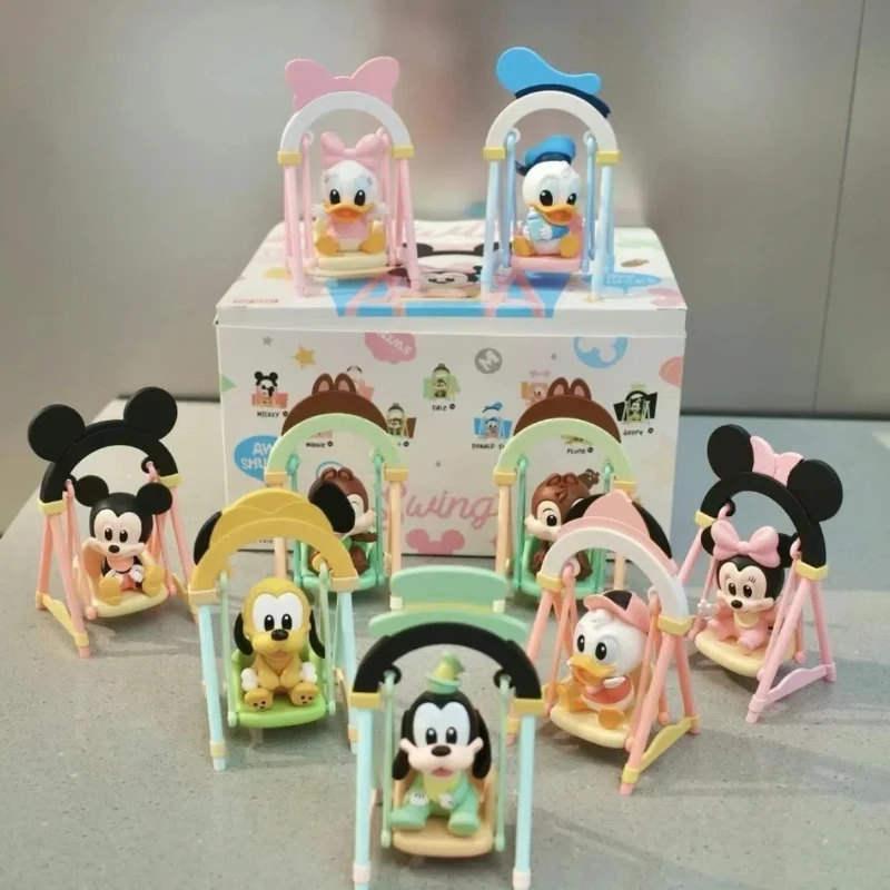 

Genuine PPMT Swing Series Blind Box Figure Mickey Donald Duck Mini Statue Collectible Toy Desk Decor Gift For Girls Women