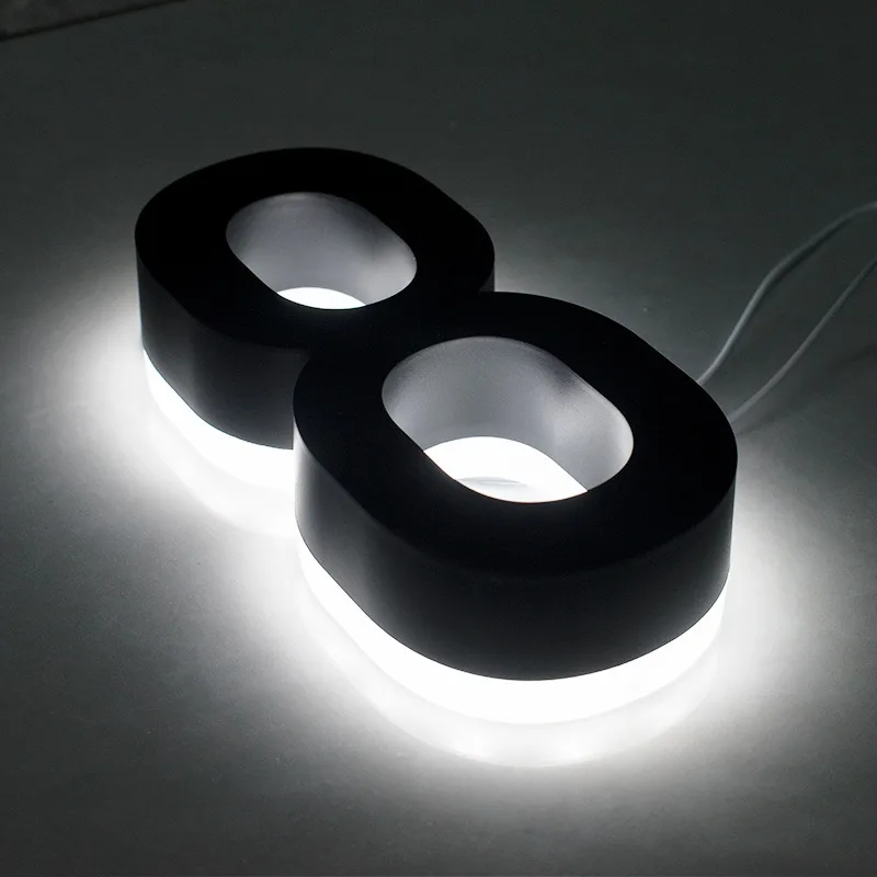 Backlit LED House Numbers Outdoor Waterproof Illuminated Address Signs Home Hotel Door Number