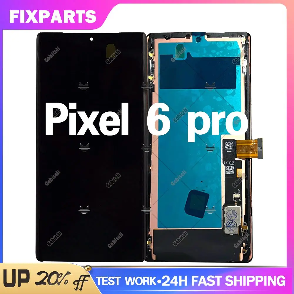 

6.7" Super OLED For Google Pixel 6 Pro LCD Display GLUOG G8VOU With Frame For Pixel 6 Pro Touch Screen LCD Display Digitizer