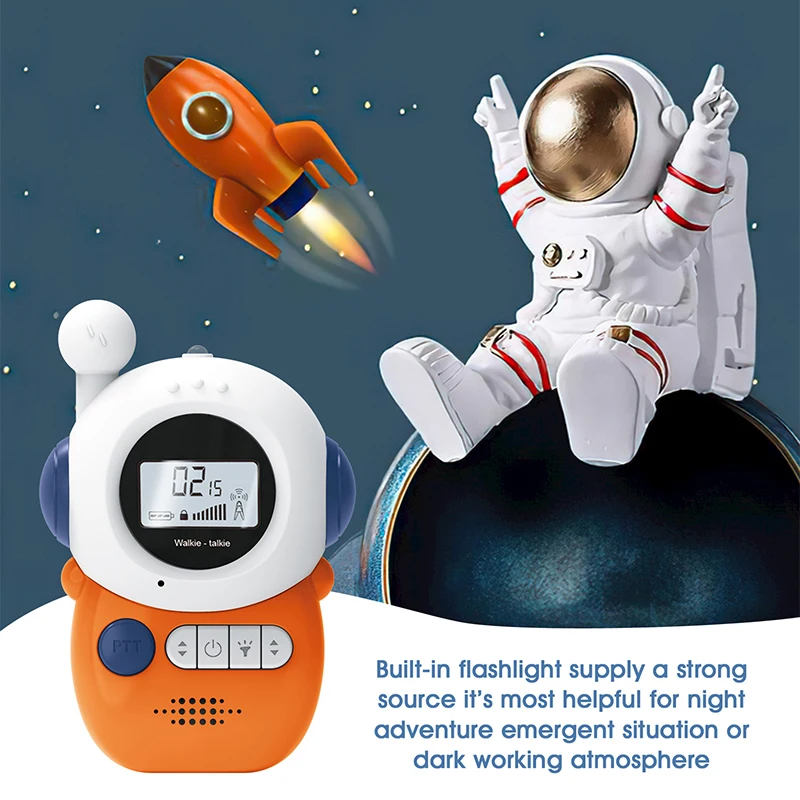 Walkie-Talkie 3Km Accessible Children's Funny Cartoon Children Toy with Bright Lights Clear Sound Long Endurance for Kids Gifts
