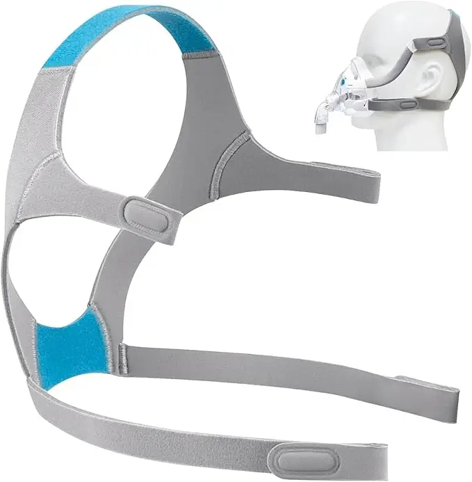 2 Pack AirFit/AirTouch F20 Full Face Replacement Headgear, Adjustable Mask Headband 4 with Clips - Medium/Standard, Blue