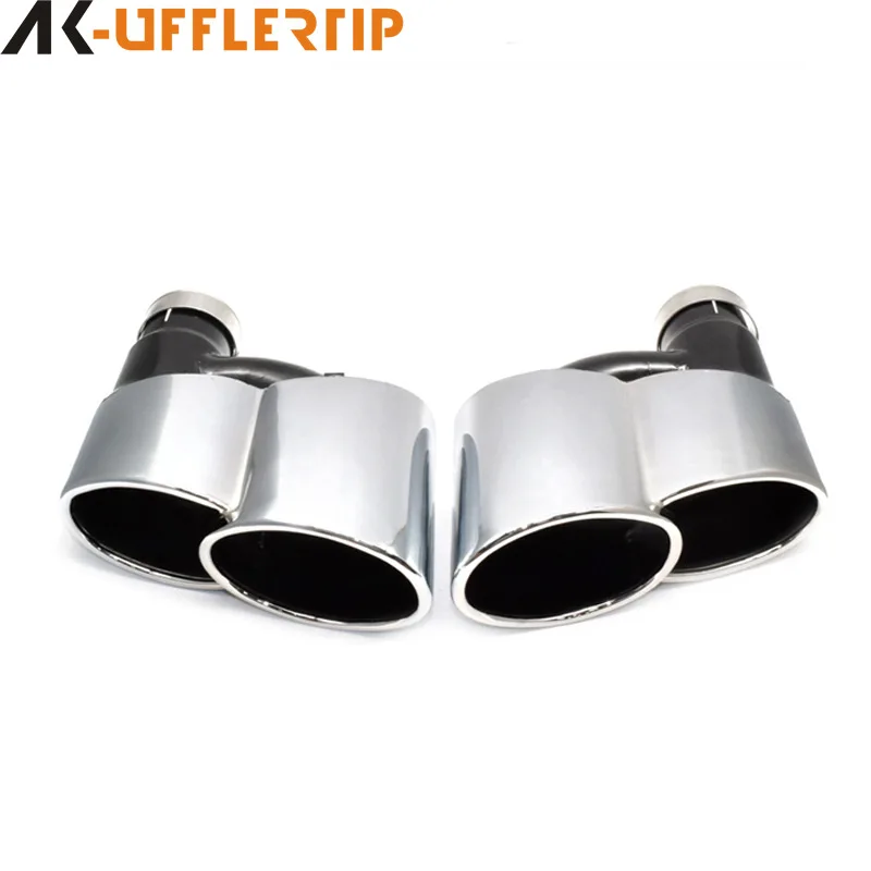 مناسبة لأودي A4LA5A6LA7 الذيل فوهة ماسورة العادم تعديل S6S4S7S5 أربعة التدريجي الفولاذ المقاوم للصدأ ألياف الكربون الذيل الحلق