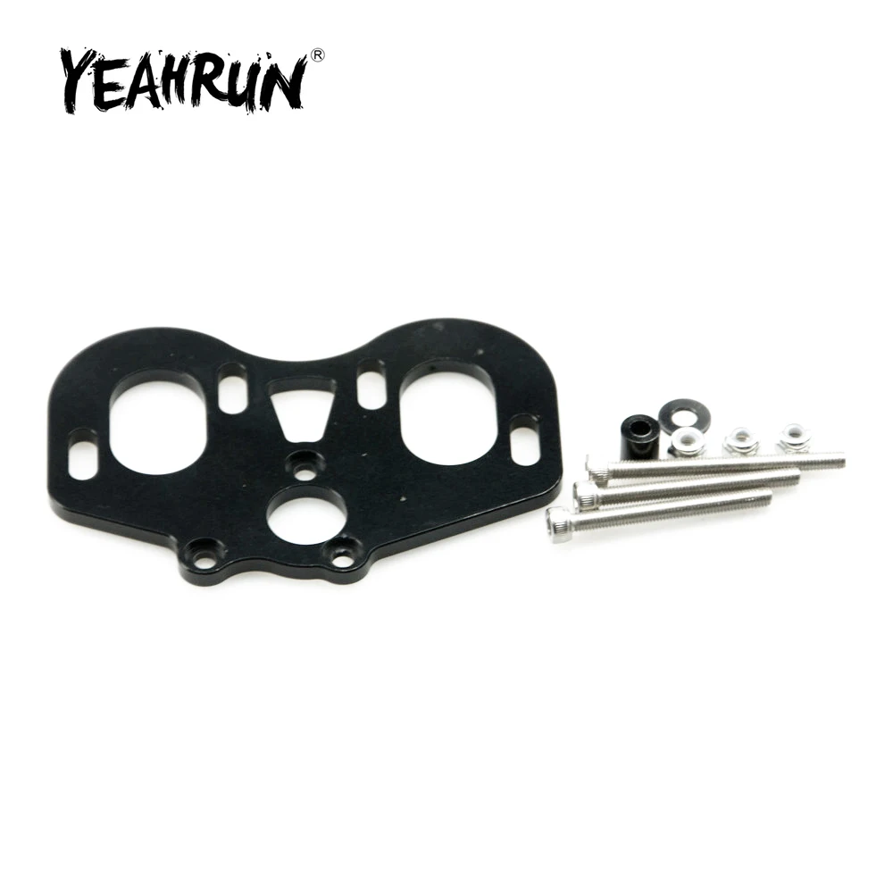 YEAHRUN Aluminum Alloy Dual Motor Mount Kit for Axial SCX10 90047 Wrangler 1/10 RC Rock Crawler Car Model Upgrade Parts