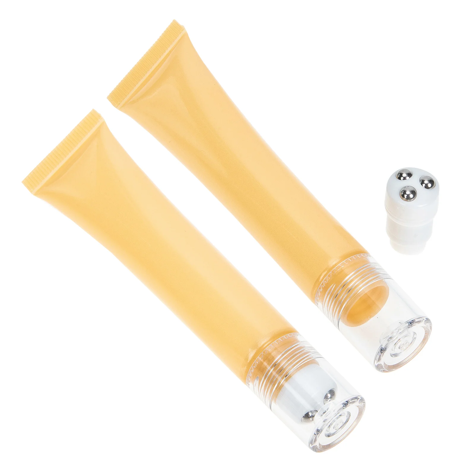 2 Pcs Tube Bottle Roller Balls for Essential Oils Cream Dispenser Container Travel Shampoo Cosmetics Eye Bottles Lotion