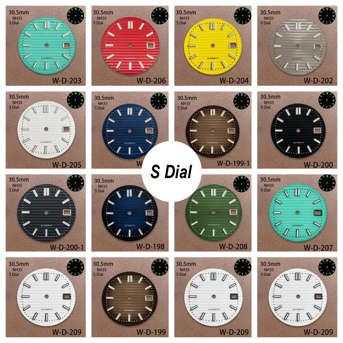 

30.5mm S Logo Dial Suitable For NH35 Janpan Movement Green Luminous High Quality Nautilus Watch Modification Accessories