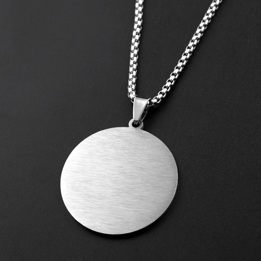 Seven Archangels Seal of Salomon Round Medal Pendant Necklaces Stainless Steel Planet Talisman Christian Protection Jewelry Gift