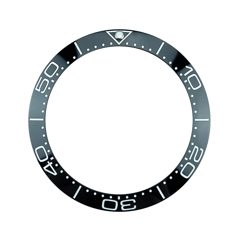 38mm Black/Blue White Print Ceramic Bezel Insert for SKX007 SKX009 Sea Master Diver Men's Watch Sloping Design Green Lume Pip