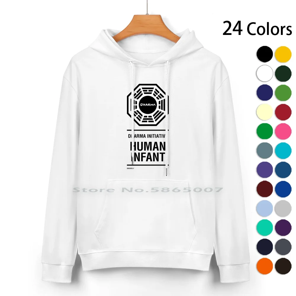 Dharma Initiative Human Infant Onesie Pure Cotton Hoodie Sweater 24 Colors Lost Dharma Initiative Baby 100% Cotton Hooded