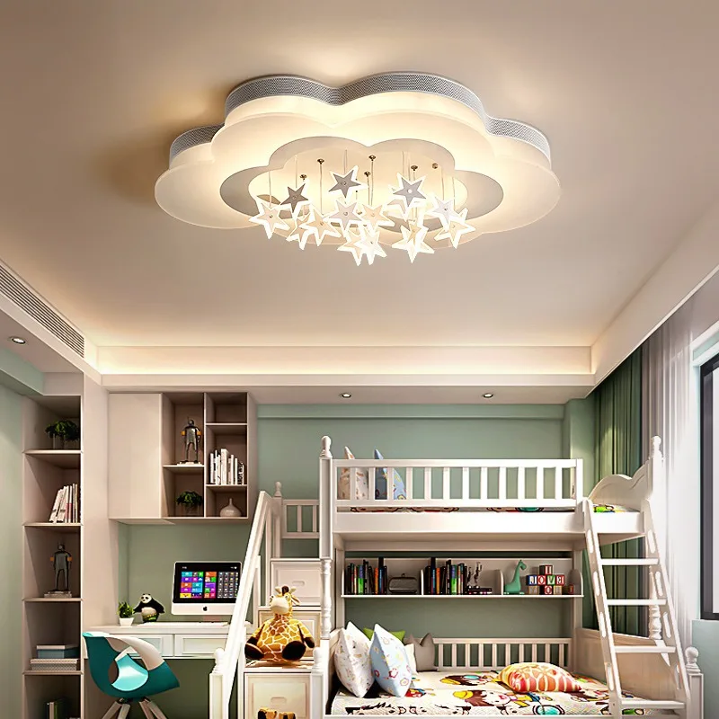 Kids\' Room Cloud and Star Design Style Ceiling Light Home Decor for Boys Girls Room Decoration Lamp Home Ceiling Lamp Furniture