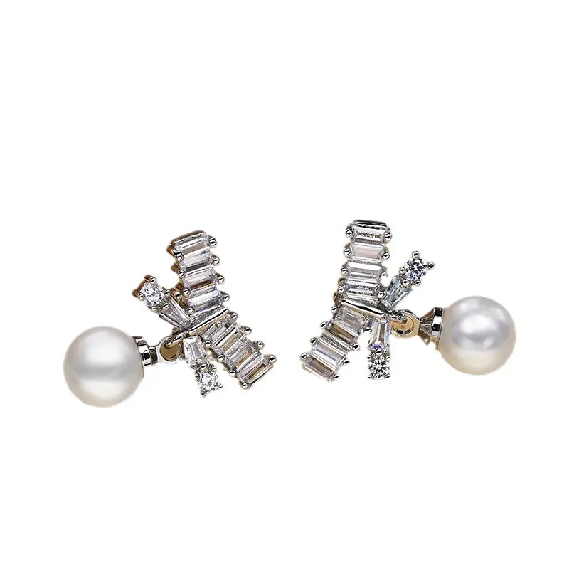 Boucles d'Oreilles Nministériels d en Argent 925, AAA +, Ensemble de Bijoux avec Franges, Cadeau de Mariage, Nouvelle Collection