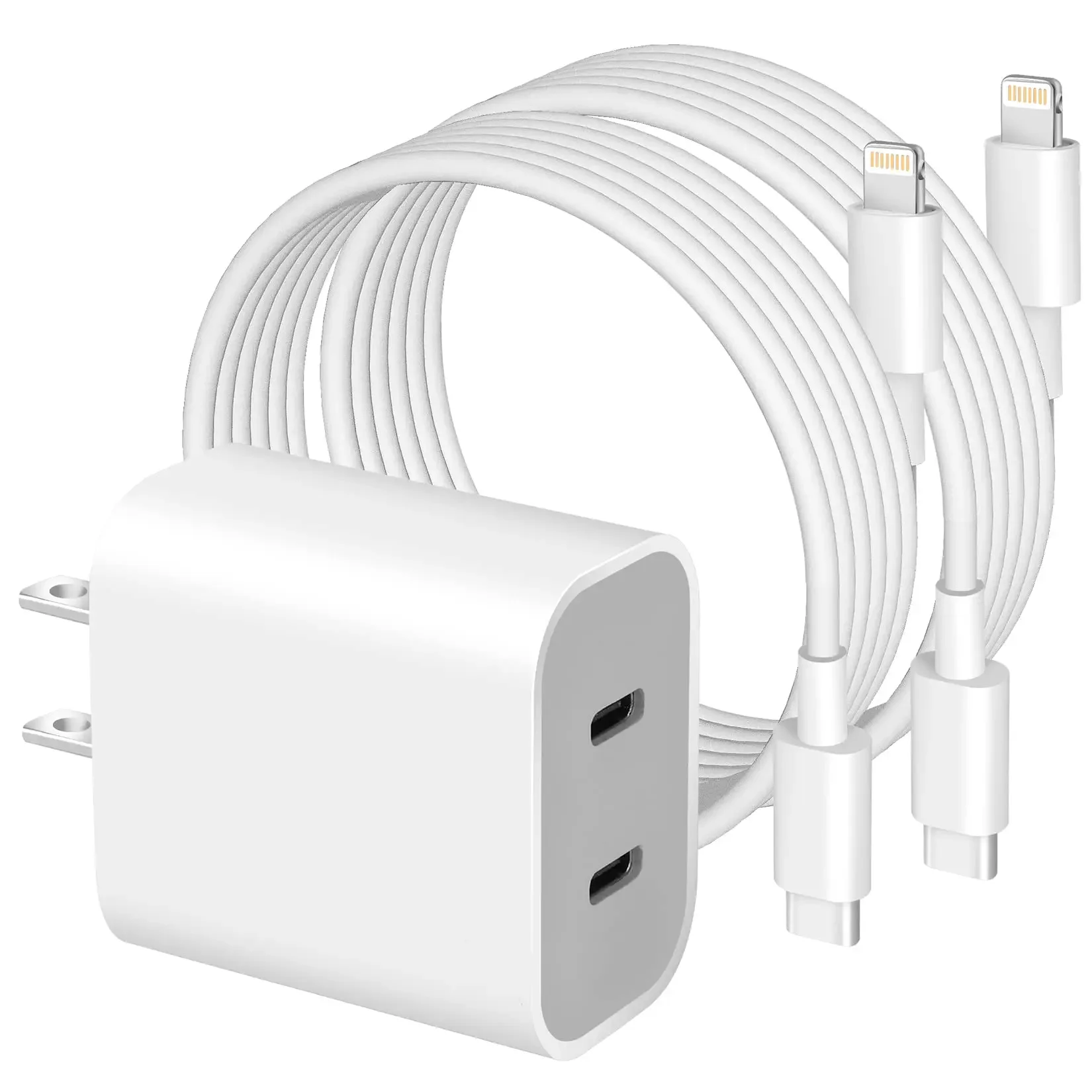 

2 шт./упаковка, зарядное устройство с двумя USB-портами, 20 + 20 Вт