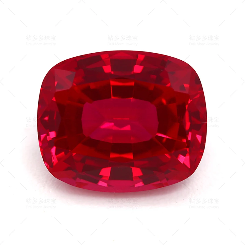 

Top Lab Grown Ruby Square Cut Loose Stone Gemstone Charm DIY Jewelry Making Materials Optional AGL Certificate