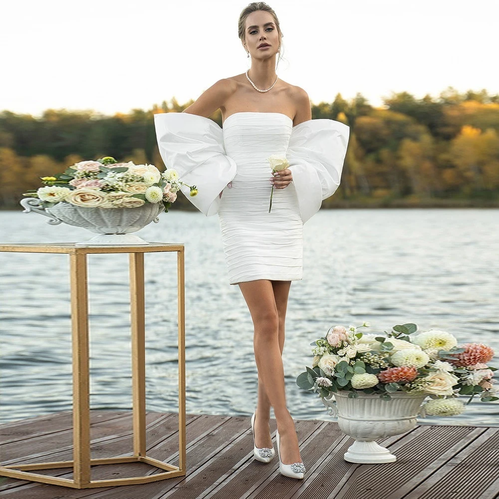 Vestido de novia Vintage de manga larga con cuello redondo, vestido de novia con encaje, línea A, verano 2022