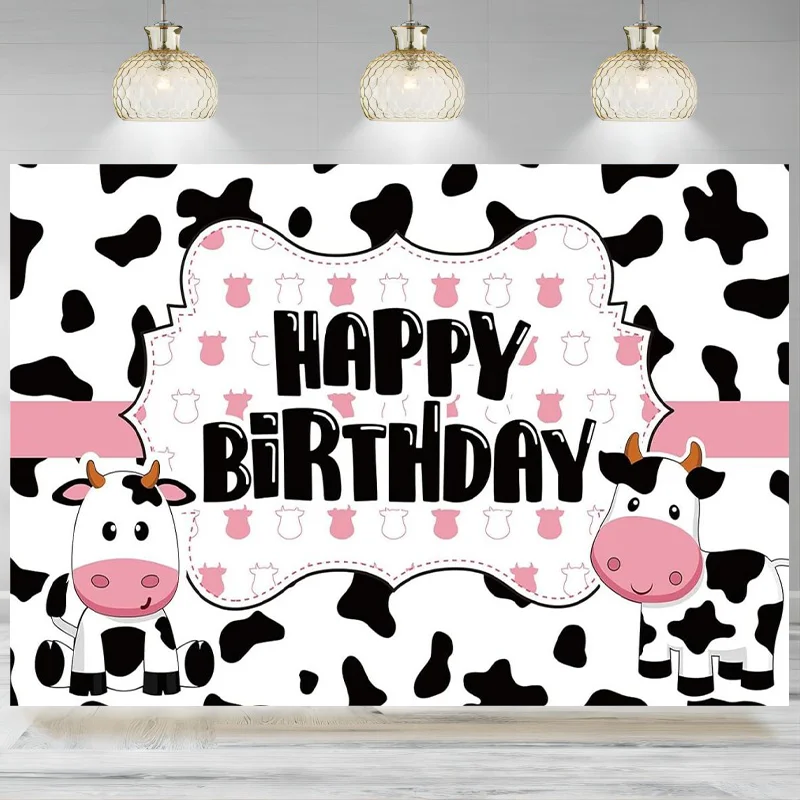 

Cow Birthday Party Funny Cow Party Decoration Backdrop Birthday Banner Photography Background Farm Party Farm Animal Party