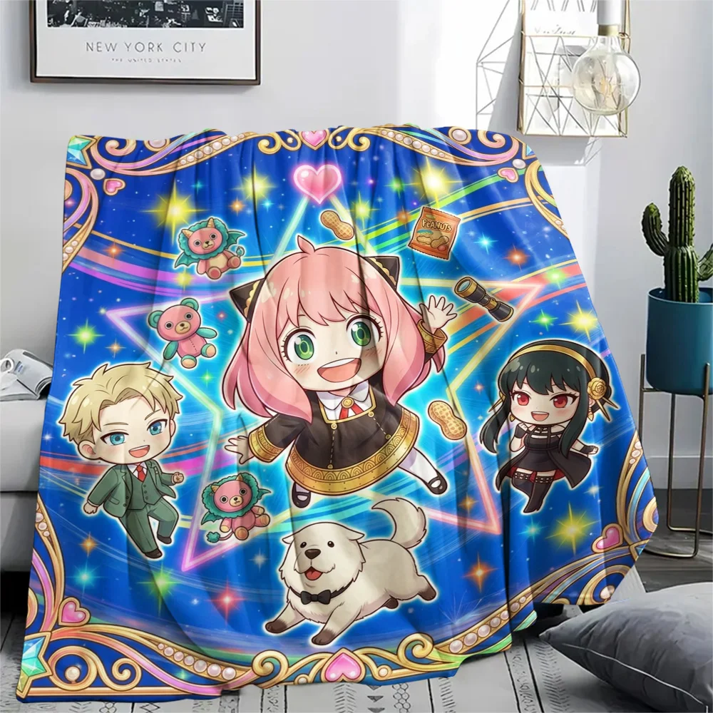 Anya Forger Flanelldecke mit Aufdruck, gemütlich, warm, bequem, für Picknick, Reisen, Schlafzimmer, Betten.-TING
