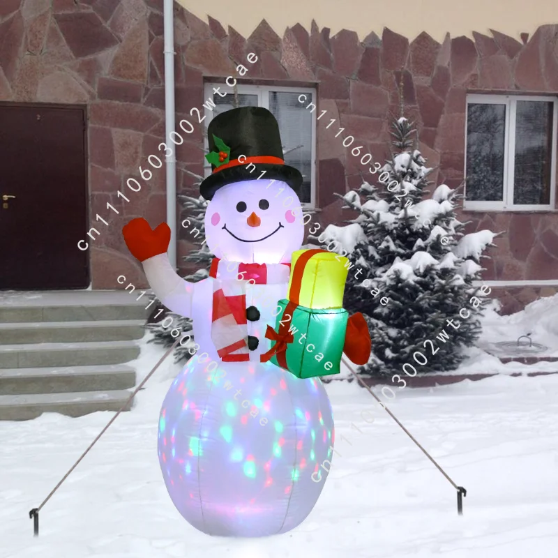 Christmas inflatable air mold, inflatable Christmas snowman lights luminous decoration, inflatable Christmas snowman