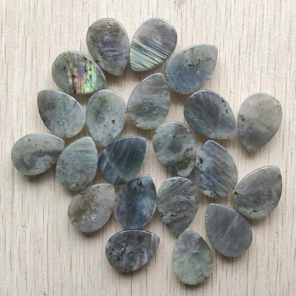 Wholesale 20pcs/lot natural Labradorite stone water drop cabochon beads 18x25mm for jewelry accessories making free shipping