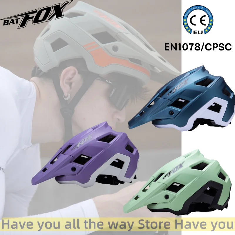 

BATFOX MTB Bicycle Helmet Boy Men's Downhill Cycling Sports Bike Helmet Racing Mountain Bikes Hat Helmets
