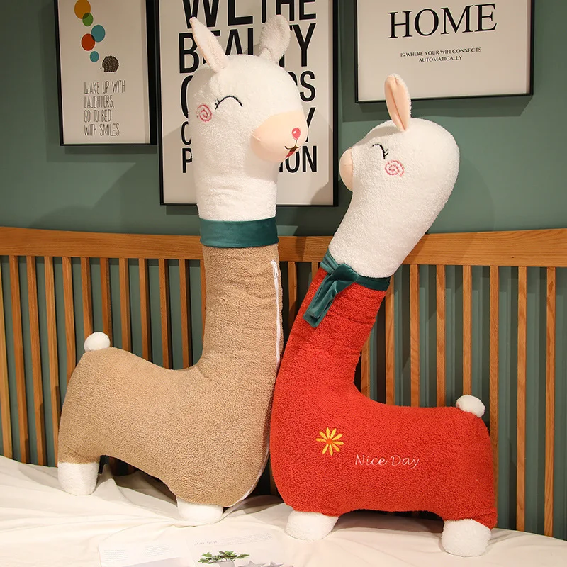 

95/118CM Lovely Alpaca Plush Toys Cute Stuffed Animal Sheep Doll Soft Long Sleep Pillow Cushion For Girls Room Decor Gifts