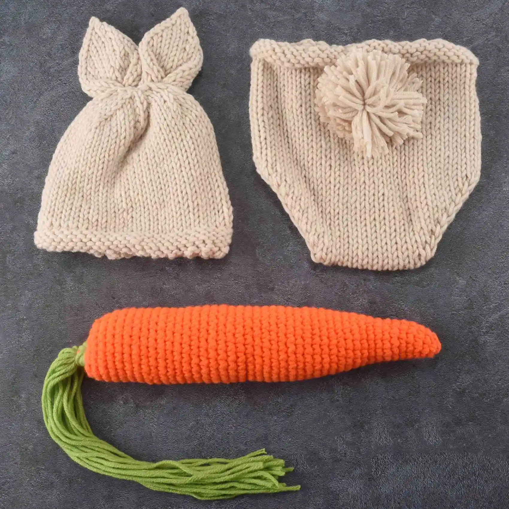 B49B-Newborn Baby Photography Props Infant Boy Girl Knit Photo Outfits